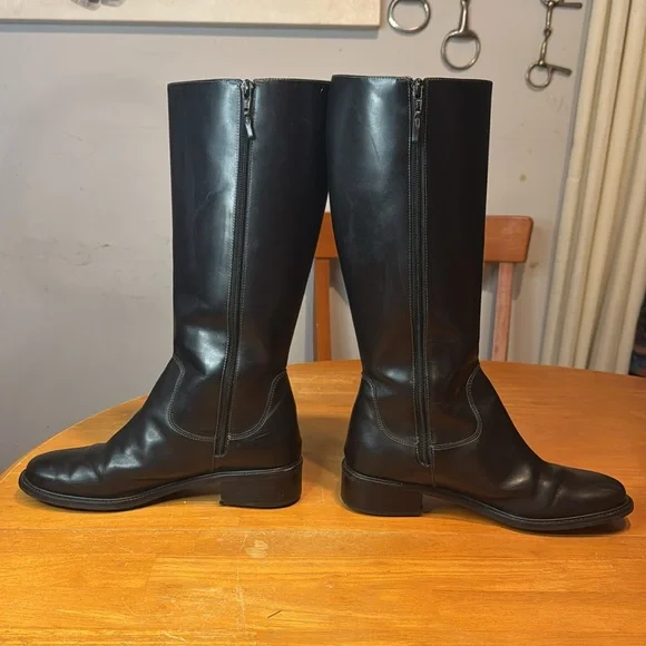 L.L. BEAN BLACK LEATHER RIDING BOOTS 8.5 - Picture 7 of 15